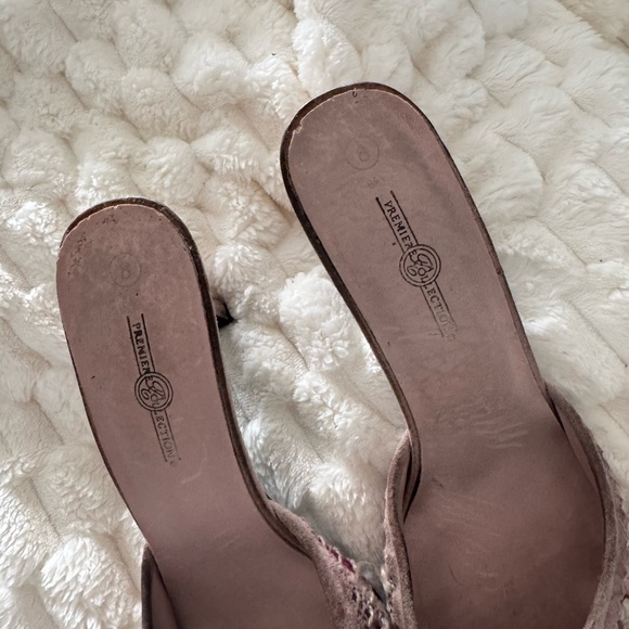 Premier Collection Chic Tweed Mules with Bow Detail - Picture 3 of 3